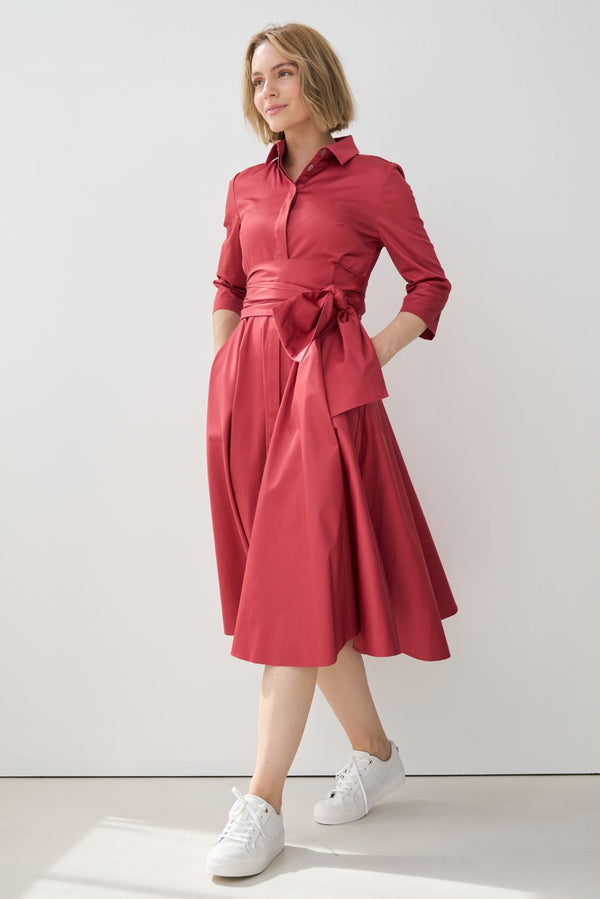 Shirtdress With Tie Belt Rose Pink