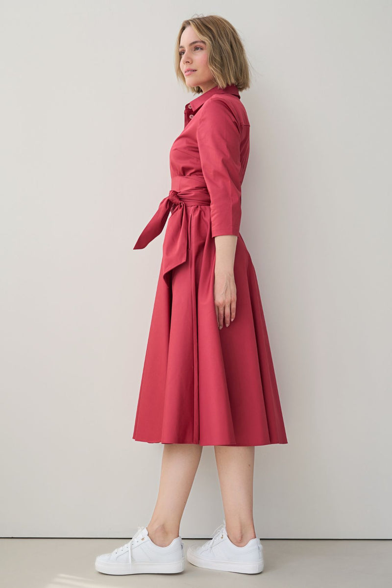 Shirtdress With Tie Belt Rose Pink