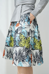 Butterfly Print Skirt