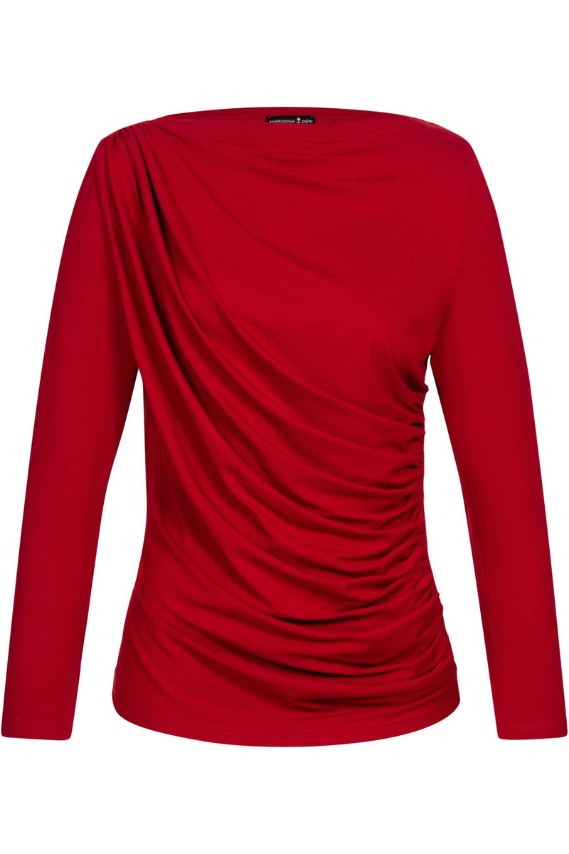 Drapiertes Shirt Rot - Marianna Déri