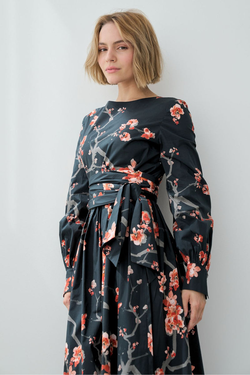 Kleid mit Kirschblüten-Print - Marianna Déri