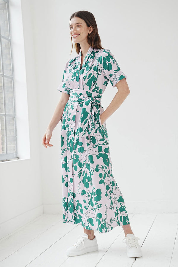 Maxiblusenkleid mit Blätterdruck - Marianna Déri
