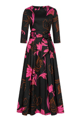 Maxikleid Stencil-Blumen-Print - Marianna Déri