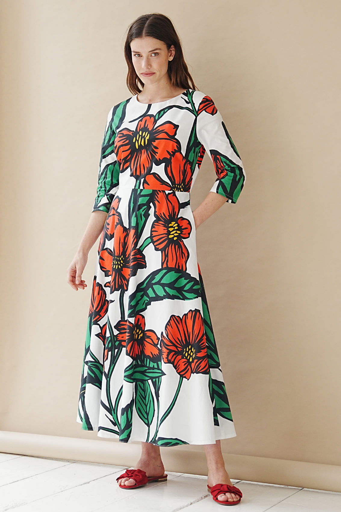 Maxikleid mit Blumen-Print - Marianna Déri