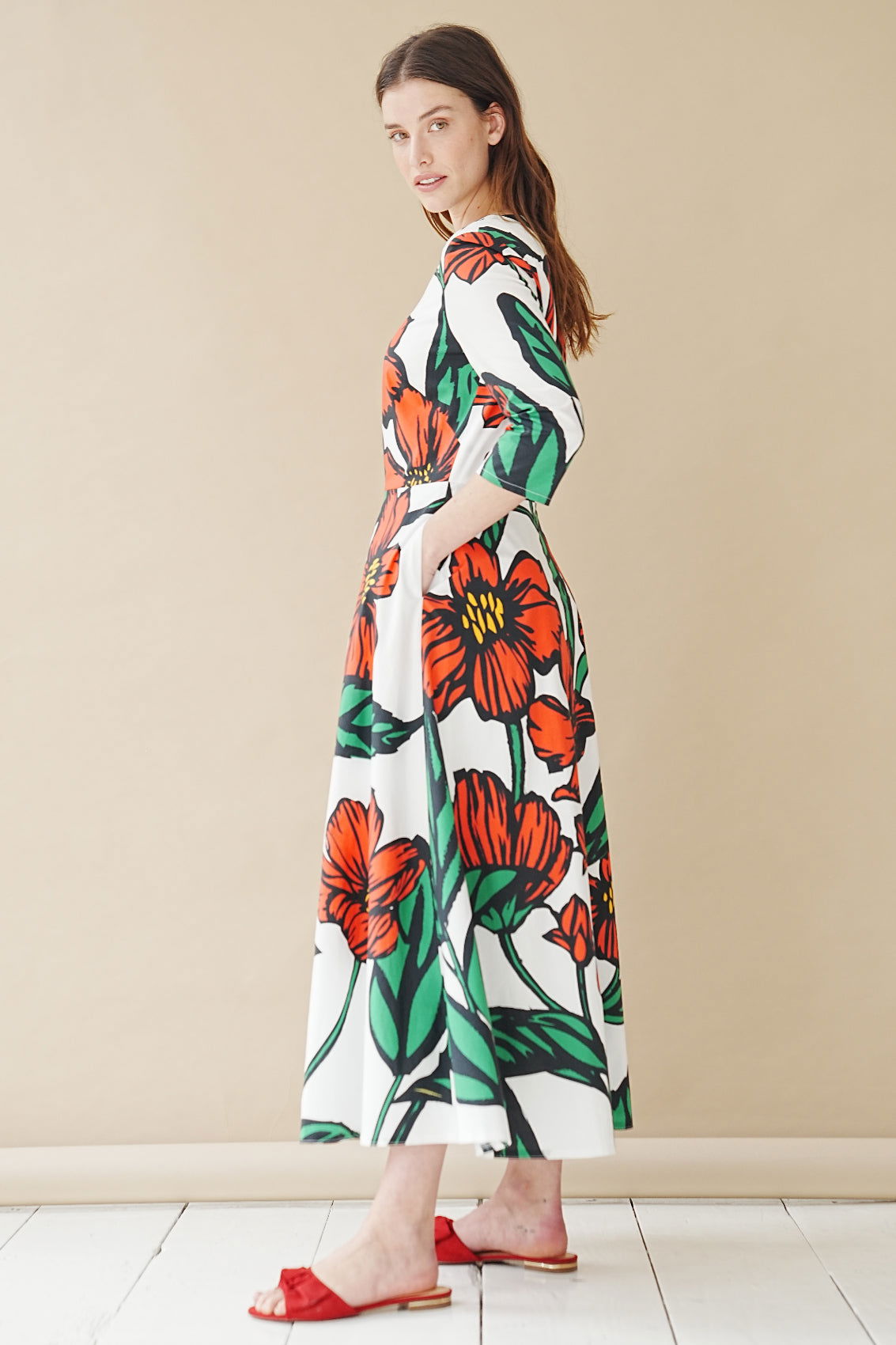 Maxikleid mit Blumen-Print - Marianna Déri