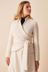 Wickel-Jacke Creme - Marianna Déri